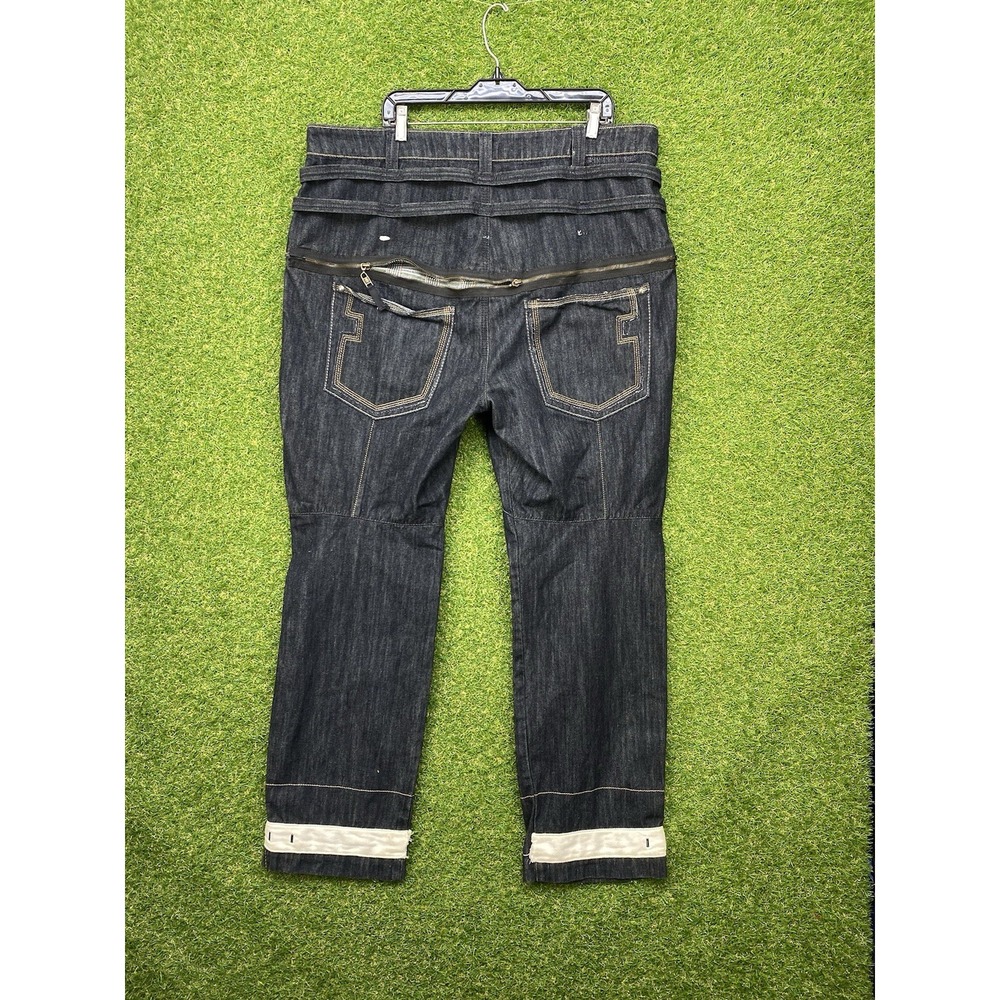 Ak:cess Denim Jeans Mens 40 Y2K Streetwear Embroidered Studded Designer Baggy